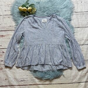 Rails Linen Blend Raylyn Fremont Stripe Top sz S